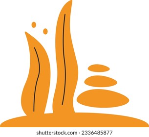 Algae outline recolorable vector element