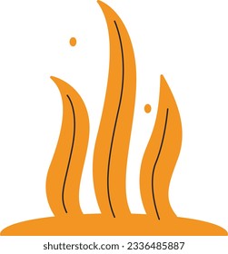 Algae outline recolorable vector element