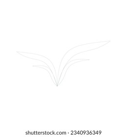 Algae plant abstract recolorable vector element