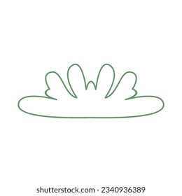 Algae plant abstract recolorable vector element