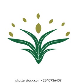 Algae plant abstract recolorable vector element