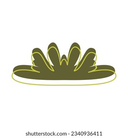 Algae plant abstract recolorable vector element