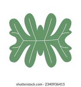 Elemento vector recolorable abstracto de planta de algas