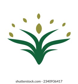 Algae plant abstract recolorable vector element
