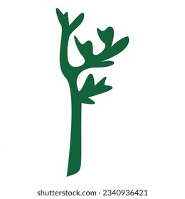 Algae plant abstract recolorable vector element