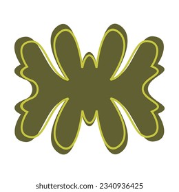 Algae plant abstract recolorable vector element