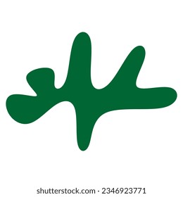 Elemento vector recolorable abstracto de planta de algas