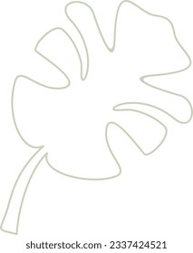 Algae plant aesthetic recolorable vector element