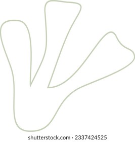 Elemento vector recolorable estético de la planta de algas