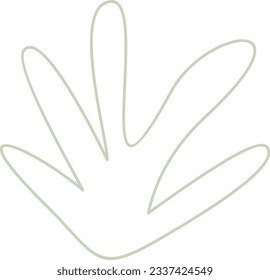 Algae plant aesthetic recolorable vector element