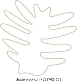 Algae plant aesthetic recolorable vector element
