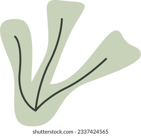 Algae plant aesthetic recolorable vector element