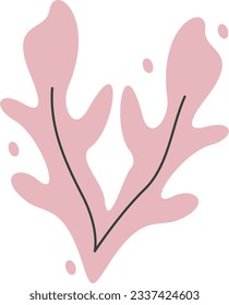 Algae plant aesthetic recolorable vector element