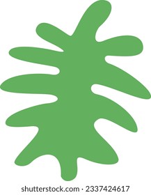 Algae plant aesthetic recolorable vector element