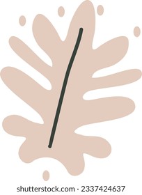 Algae plant aesthetic recolorable vector element