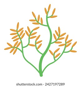 Algae plant icon isometric vector. Sea alga. Green plant