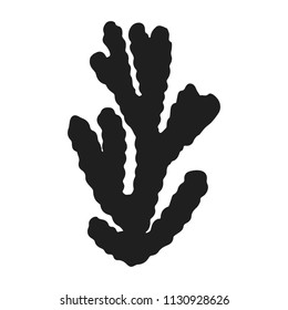 algae silhouette hand drawing. vector.