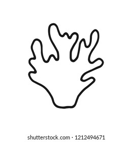 algae underwater edible icon linear sketch. isolated weed.