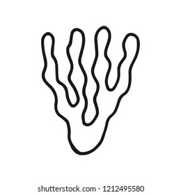 algae underwater edible icon linear sketch. isolated weed