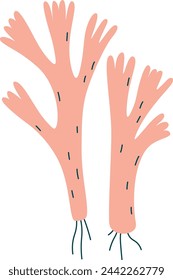 Ilustración de vector de planta submarina de algas