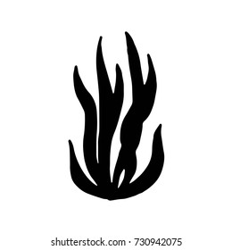 algae vector black