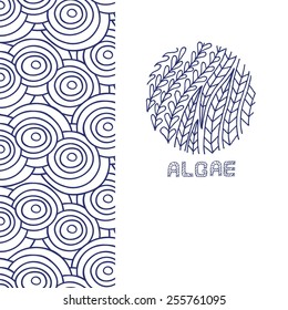 Algae vector illustration. Marine background