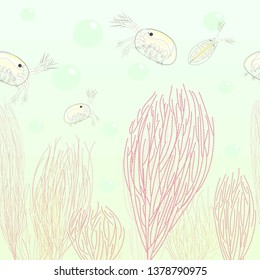 Algae vector and ostracods pattern