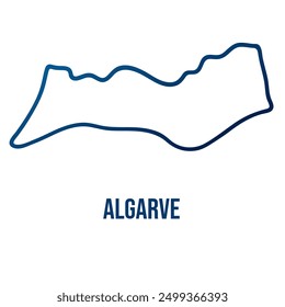 Algarve former province of Portugal smooth map