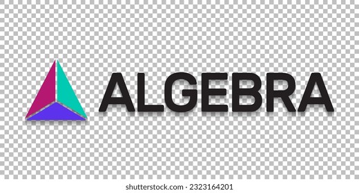 Algebra (ALGB) cryptocurrency logo worldmark isolated on transparent png background vector