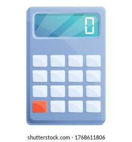 Algebra-Taschenrechner-Symbol. Cartoon des Algebra-Taschenrechners, Vektorsymbol für Webdesign einzeln auf weißem Hintergrund