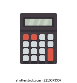 Icono de calculadora de álgebra. Ilustración plana del icono vectorial de la calculadora de álgebra aislado en fondo blanco