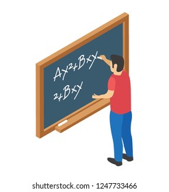 Algebra class flat icon design