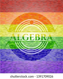 Algebra lgbt colors emblem. Vector Illustration. Mosaic.