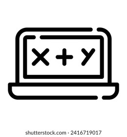 Algebra Line Symbol auf weißem Hintergrund