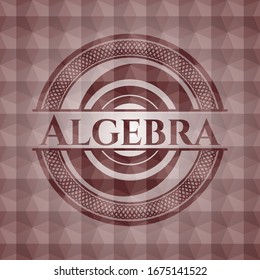 Algebra rotes geometrisches Emblem. Nahtlos.