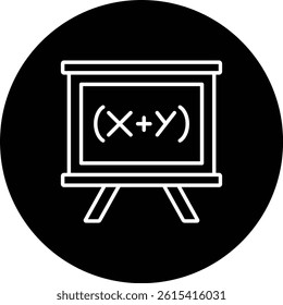 Algebra vector icon. Can be used for printing, mobile and web applications.