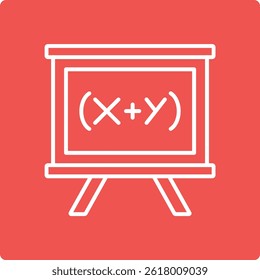 Algebra vector icon. Can be used for printing, mobile and web applications.