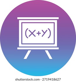 Ícono de Vector de álgebra. Se puede utilizar para aplicaciones de impresión, móviles y de Web.
