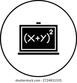 Ícono de Vector de álgebra. Se puede utilizar para aplicaciones de impresión, móviles y de Web.