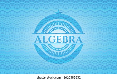 Algebra water wave representation emblem background. Vector Illustration. Detailed.