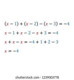 Algebraic equation with one variable positive and negative natural numbers