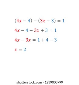 Algebraic Equation With One Variable Positive And Negative Numbers Integers