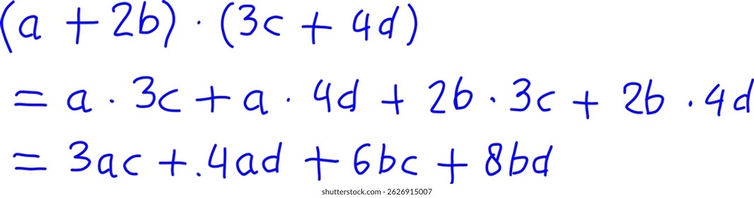 algebraic forms, Math problems. Algebra examples. Solving multiplication of algebraic forms