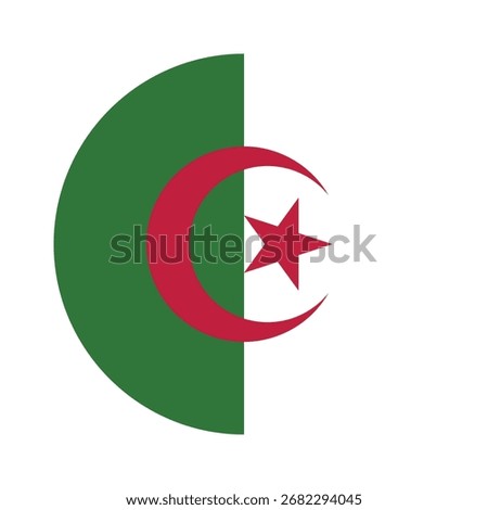 Algeria Algerian
Circular Circle Flag Icon Symbol Nation Country World
