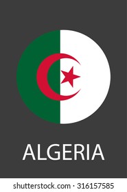Algeria circle flag
