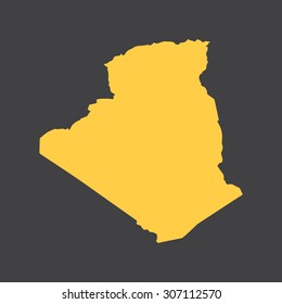 Algeria country border,map. Vector EPS8