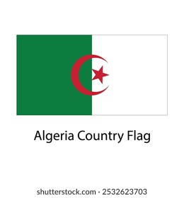 Algeria Country Flag hand drawing illustration vector based drawing