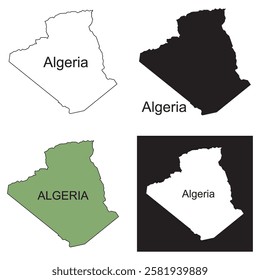 Algeria country map vector illustration symbol design