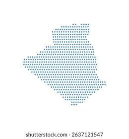 Algeria dot map vector illustration on white background