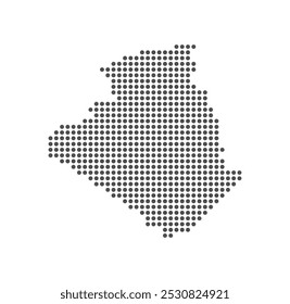 Algeria - Dotted Map. Map formed by Dots. Vector Illustration